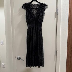 Zara Elegant Black Lace Dress